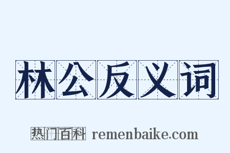 林公反义词是什么意思的图片